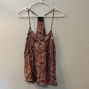Daytrip Orange and White Patterned Camisole
